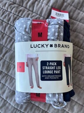 Lucky Brand 2-Pack Lounge Pants - Gray Star & Navy